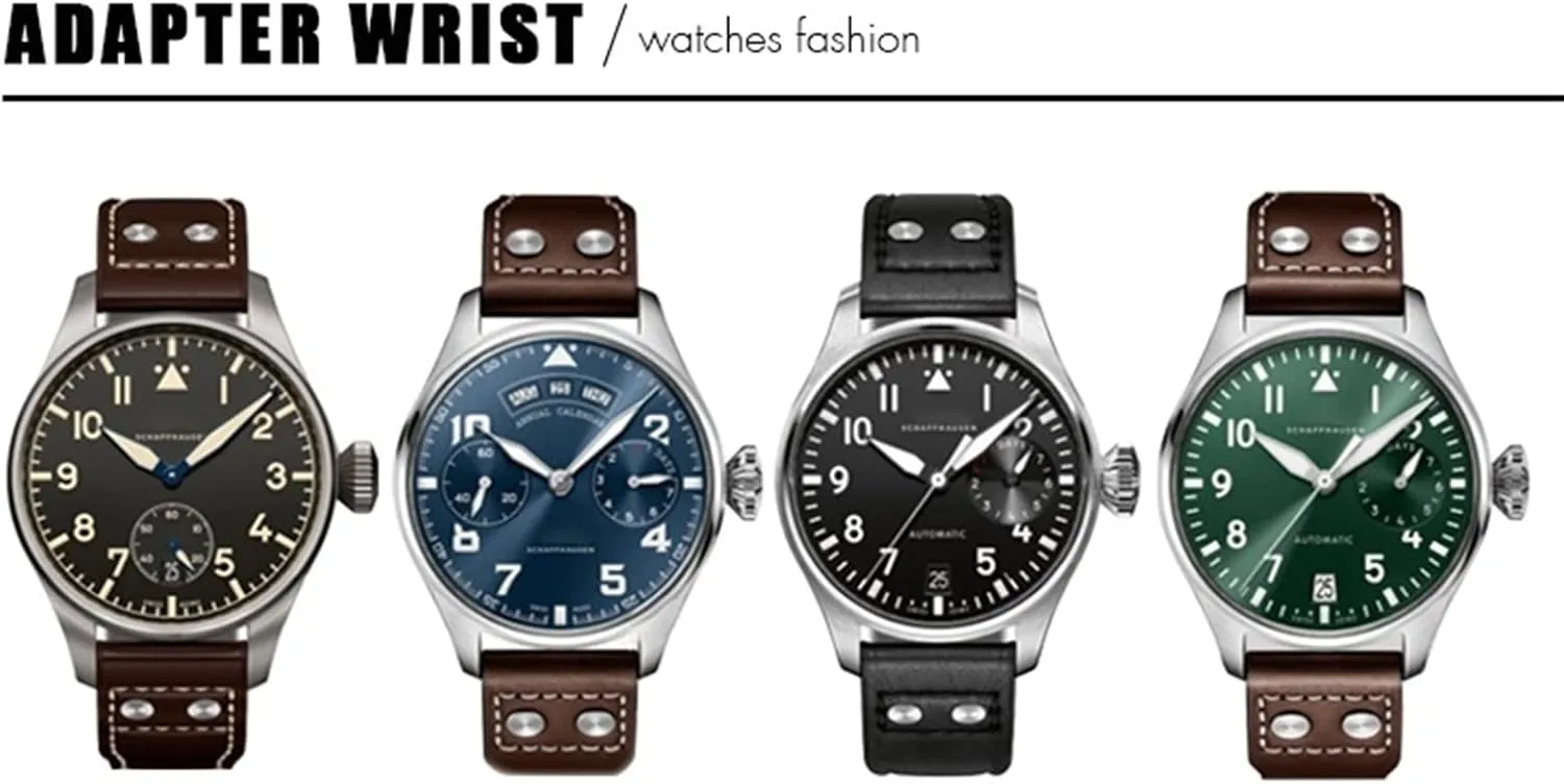 Rivets topsoil pellet bad fuller Genuine Leather Watchband Fit For IWC Big Pilot Watch IW3777 Calfskin Leather Strap 20mm 