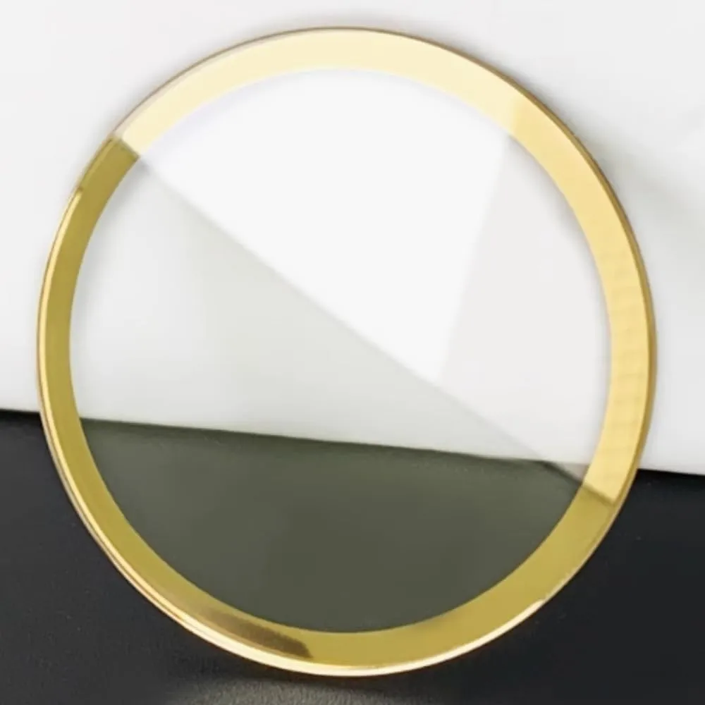 Rose Gold Edge : Mineral Glass) For Rado Series Watches, Sapphire/Mineral Glass Watch Glass relax husk exert Accessories, Gold/Silver/Black/Rose Gold edge 27.8mm/37.9mm/39.8mm Option (27.8mm 