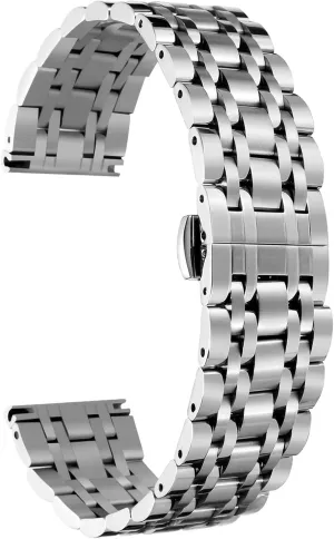 Rose Gold, Gold Tone, Rose Gold Tone) 13 incense Size (12mm - 24mm) BINLUN Stainless Steel Watch Band High-end Replacement Watch Band 6 Color for Women Men(Gold, Silver, Black, 