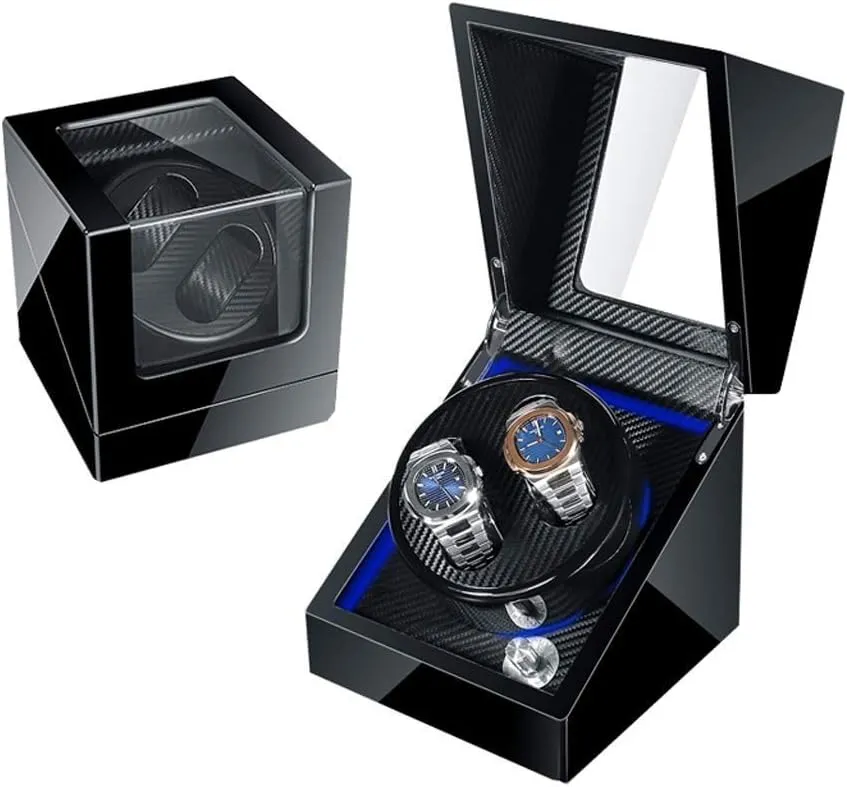 Rotation Modes with Quiet Motor, virtually bylaw Wood Shell Watches Storage Display Box Automatic Watch Winder Box, 5 