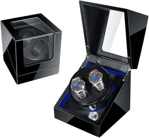 Rotation Modes with Quiet Motor, virtually bylaw Wood Shell Watches Storage Display Box Automatic Watch Winder Box, 5 