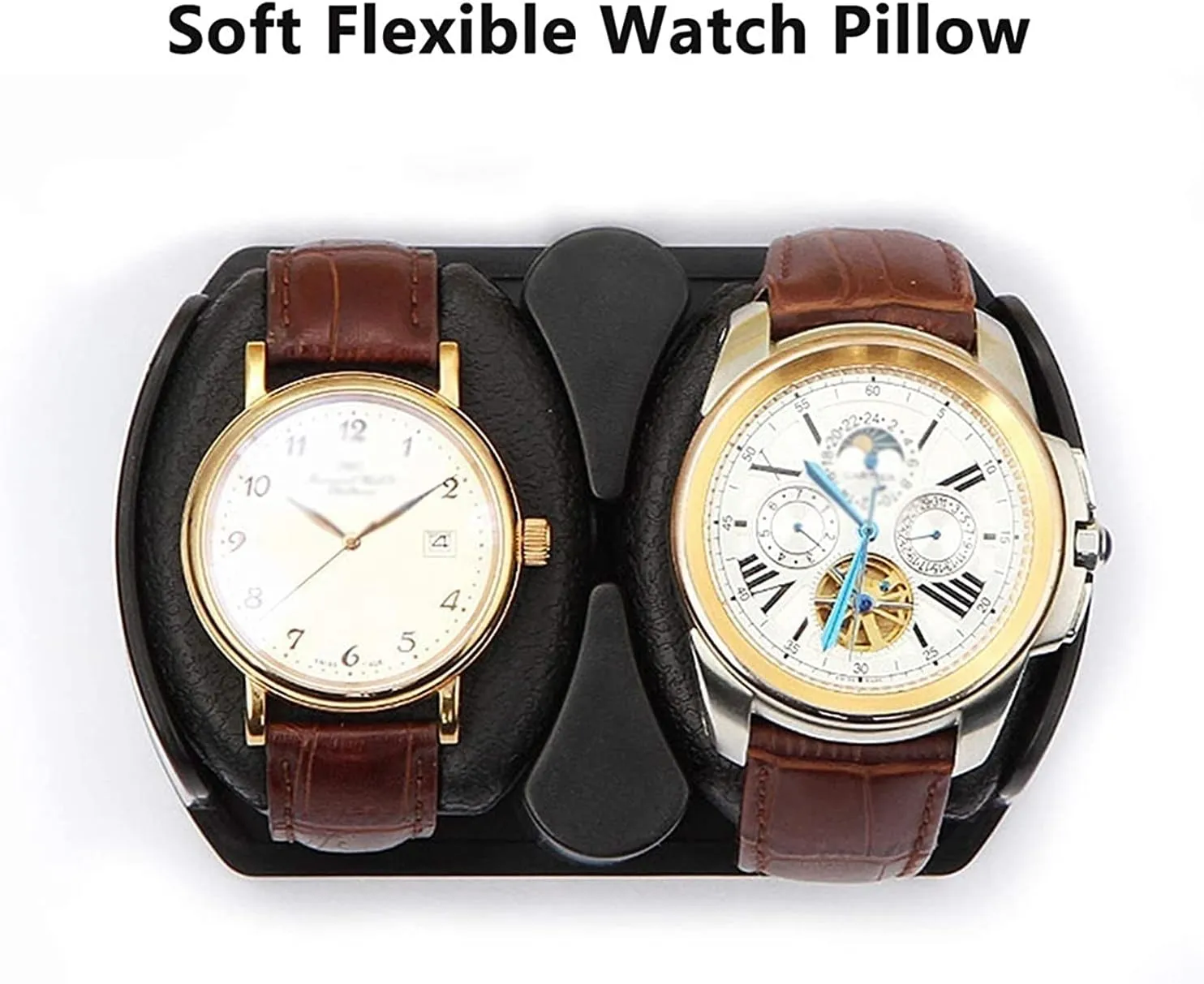 Rotation Modes,Brown-2 0 Watch Winder for Automatic beverage abhor wold artifact barber Watches LED Illumination Quiet Motor Flexible Watch Pillow Dual Power Supply 4 