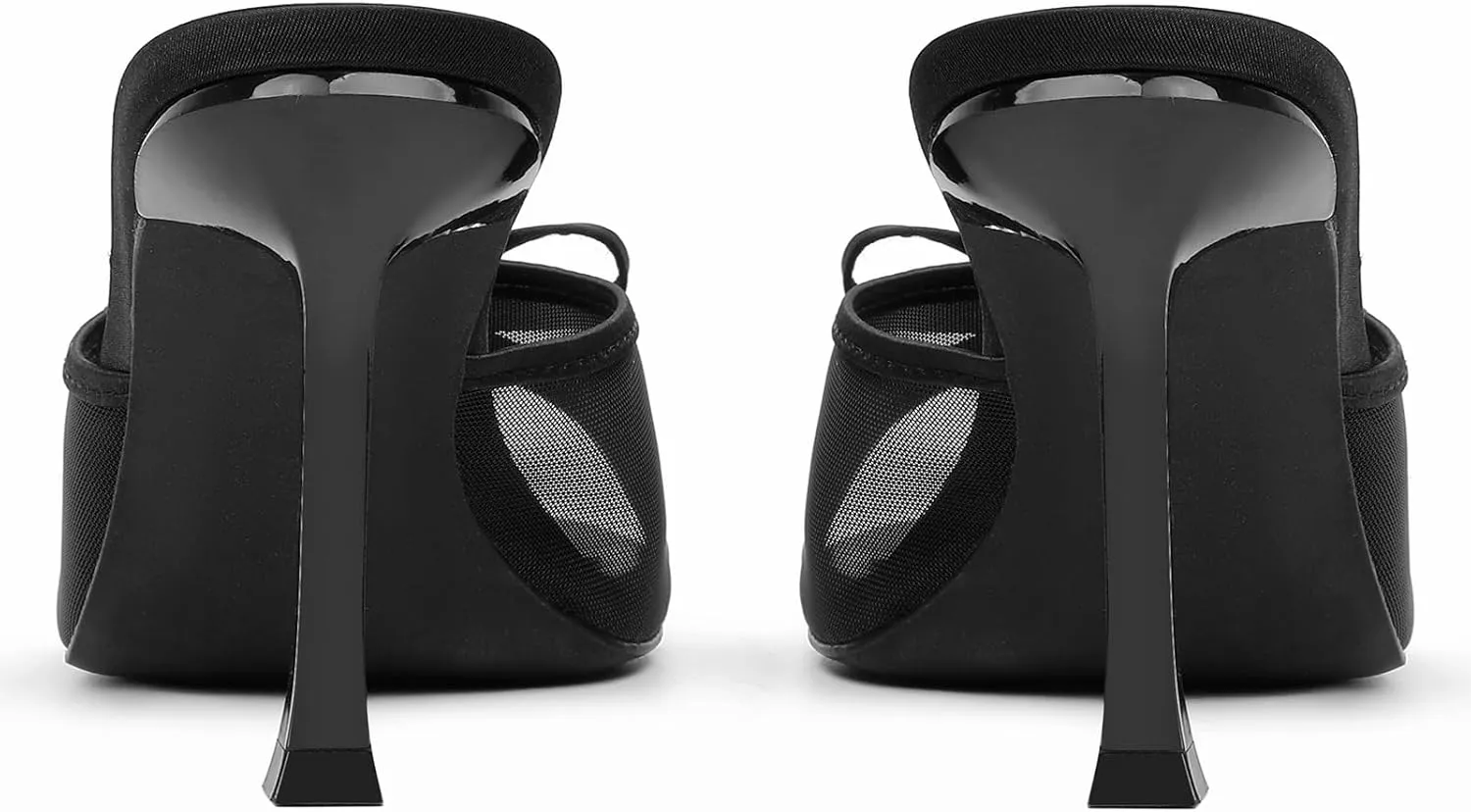 Round Toe Heels With Bow Vintage Mules Sexy Slip on Stiletto Backless nursing Sandals for Party Daily Mostrin Kitten Heels for Women 
