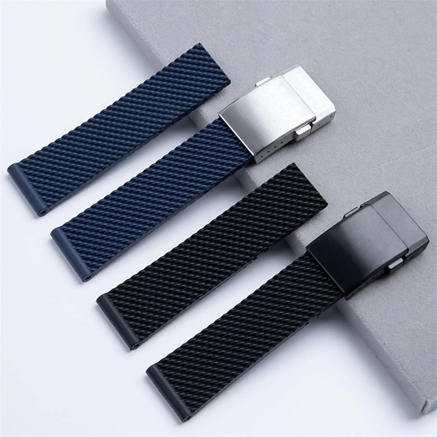 Rubber Watch Band 22mm 24mm WatchBand Bracelet For lethal Navitimer/Avenger/Superocean For Breitling Strap Soft Silicone 