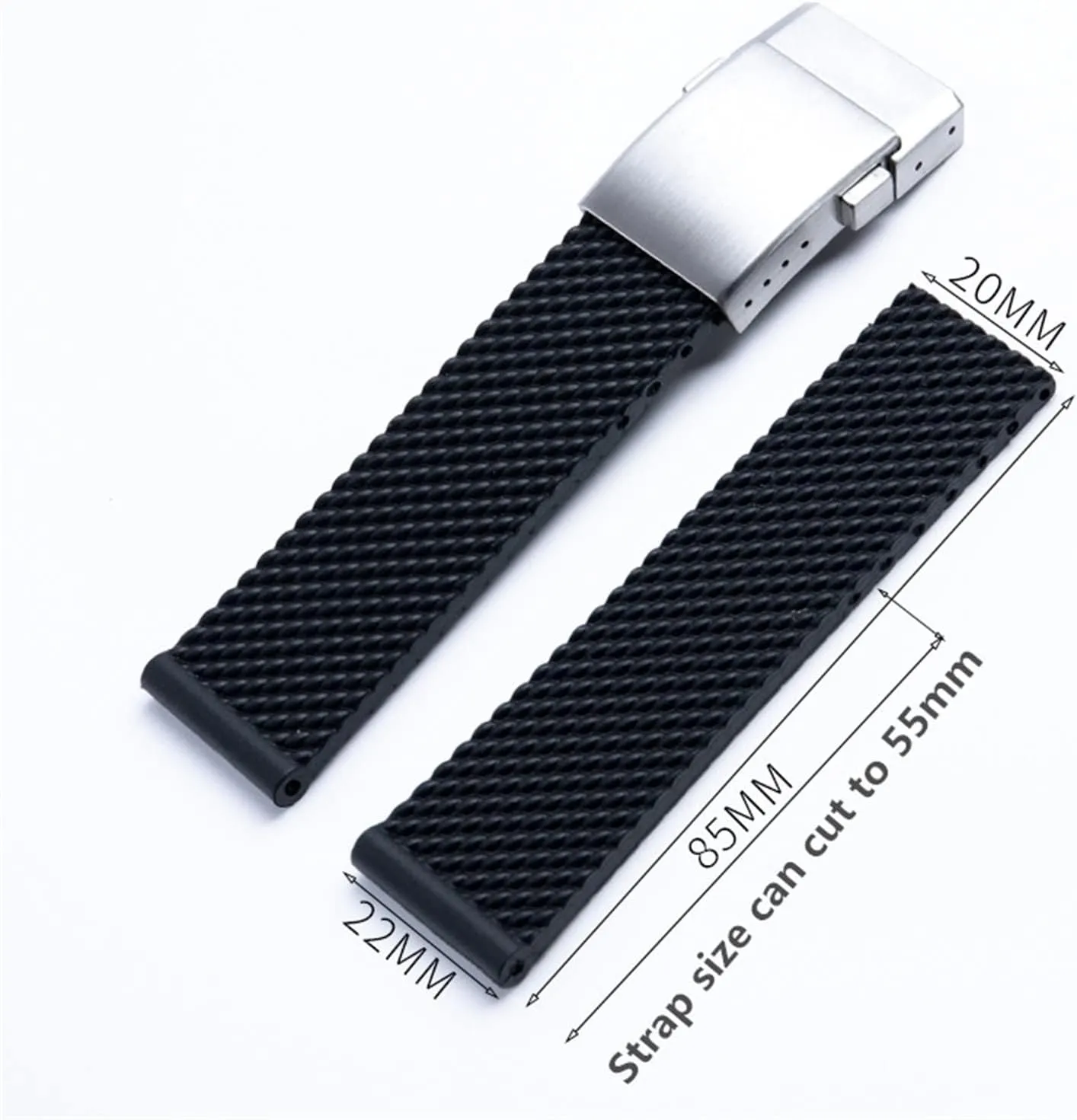 Rubber Watch Band 22mm 24mm WatchBand Bracelet For lethal Navitimer/Avenger/Superocean For Breitling Strap Soft Silicone 