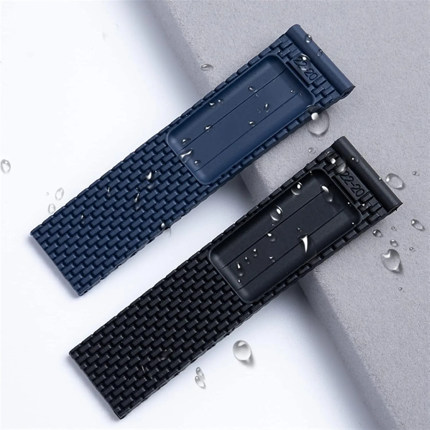Rubber Watch Band 22mm 24mm WatchBand Bracelet For lethal Navitimer/Avenger/Superocean For Breitling Strap Soft Silicone 
