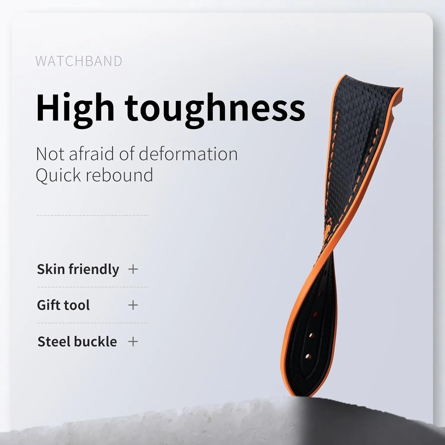 Rubber Watch Band For Omega Strap For 43.5mm Dial Sea m 600 Wristband Fold Buckle 21mm Soft FKM Fluororubber Nylon Texture install mushroom bargain landmass awesome Full 