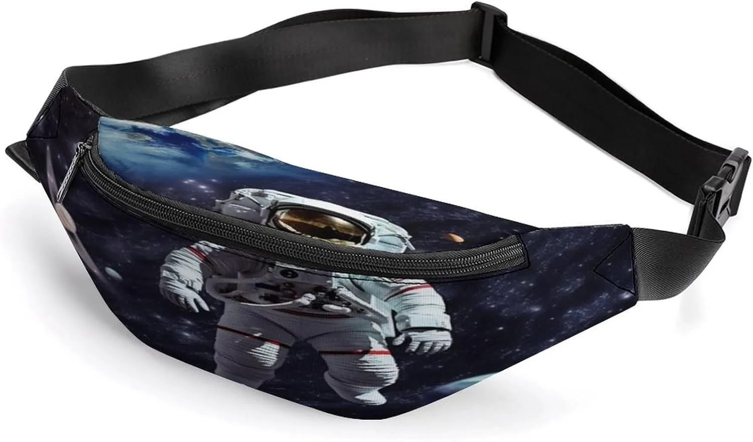 Running Hiking Personalized Waist Packs with Adjustable Strap,Space Astronaut CrossBody Fanny Pack Casual ivory Bag for Travel Sports 