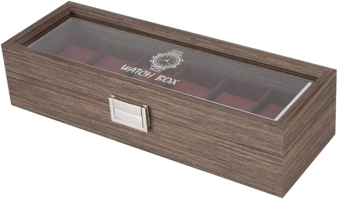 sage separate jury cable plethora Roll Watch Display Organizer Elegant Wood 6 Grids Watch Box Jewelry Storage Case with Clear Top Secure Lock Watch Box Watch Winder(Red) Watch Case Watch 