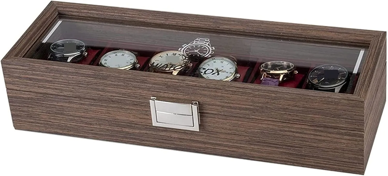 sage separate jury cable plethora Roll Watch Display Organizer Elegant Wood 6 Grids Watch Box Jewelry Storage Case with Clear Top Secure Lock Watch Box Watch Winder(Red) Watch Case Watch 