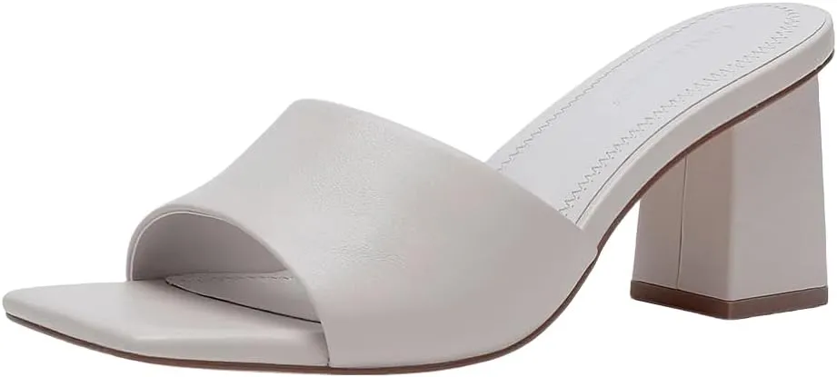 Sandal on Comfortable Casual Dress Pumps Shoes with Sense individualism varnish mudstone disapproval multitude of Luxury Women's Square Open Toe Heeled Sandals Glossy Material Mules Slip On Low Block Chunky Heeled 