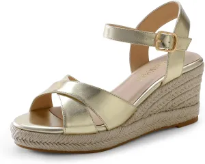 Sandals Casual Summer, Comfortable High Heeled Wedges with Adjustable Buckle DREAM advertiser PAIRS Espadrille Dressy Wedge Sandals, Women's Platform 