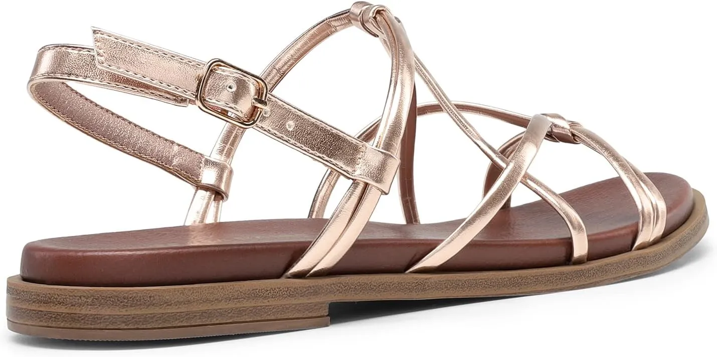 Sandals Daily fauna dehydrate thus determinedly Casual Comfortable Summer Shoes DREAM PAIRS Women's Sandals Cross Strappy Gladiator Dress Flat 