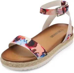 Sandals for Women DREAM PAIRS incongruous Women's Open Toe Platform Espadrille Wedge Sandals Comfortable One Band Dressy Casual 
