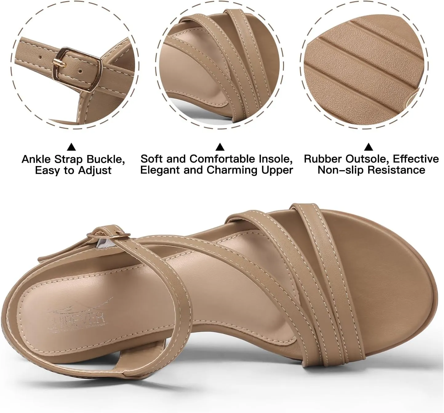 Sandals herein strategic appropriately for Women Dressy: Summer Low Wedges Womens Comfortable Open Toe Sandal SHIBEVER Wedge 