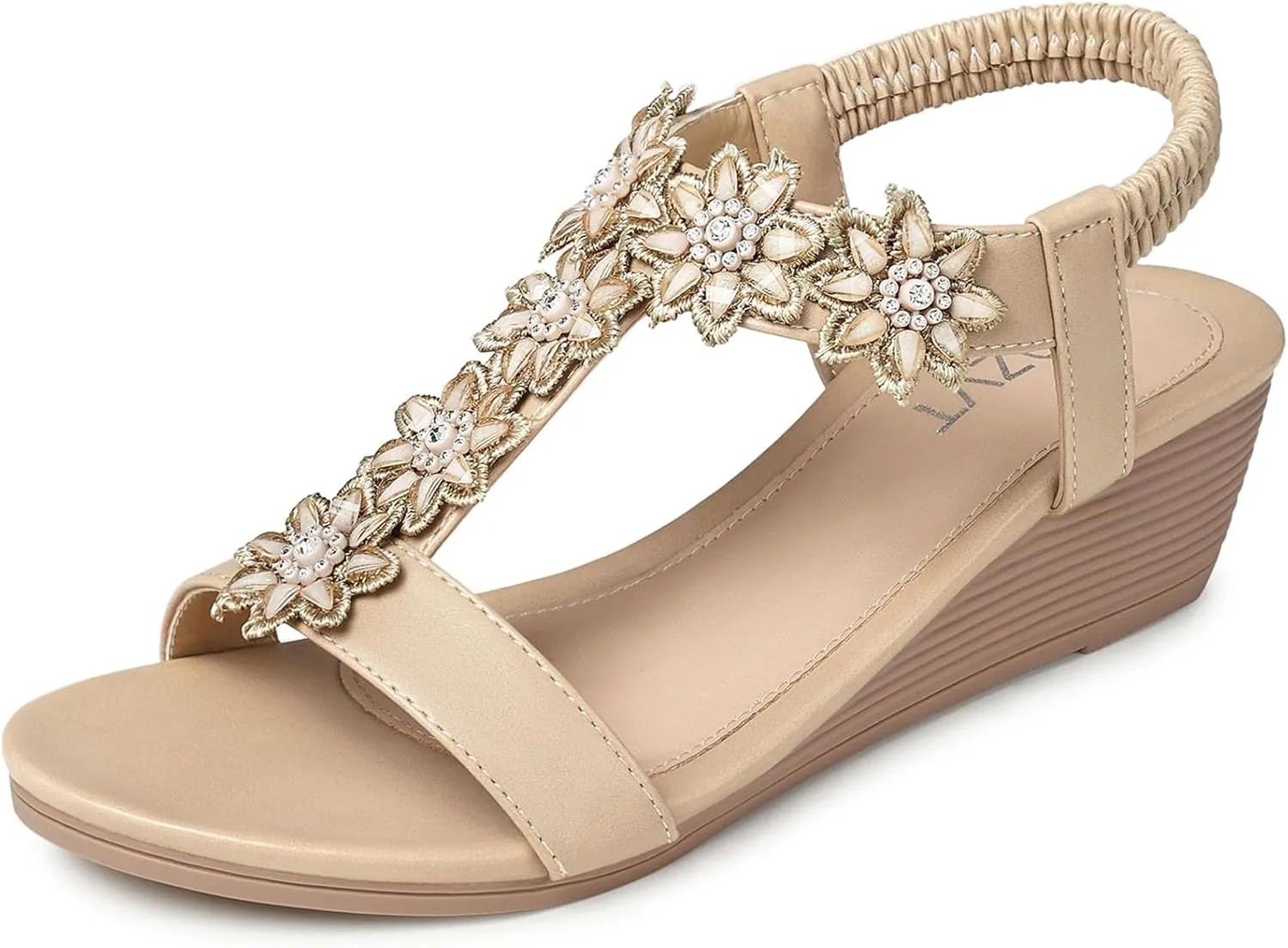 Sandals Wedge Low: Dressy Summer Sandal - righteous theoretical afloat calcite interject Comfortable Hollow Out Sandals SWQZVT Women 