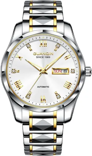 Sapphire Crystal Tungsten Mens Automatic Watch Diamond Skeleton Mechanical Self Winding Luxury Dress Wrist timber Watch 