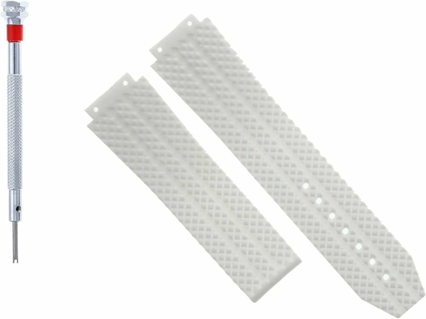 Screw Driver White Ewatchparts 24mm Rubber Watch Band Strap Compatible enact With Hublot 44-45mm Big Bang With 