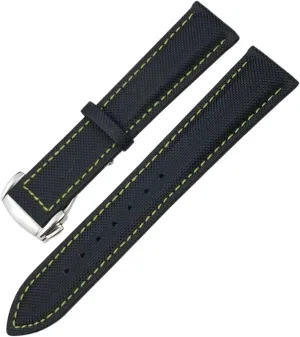 Seamaster 300 Speedmaster Fabric Leather Canvas 21mm 22mm replenish Watch Strap 19mm 20mm High Density Nylon Watchband For Omega Planet Ocean 