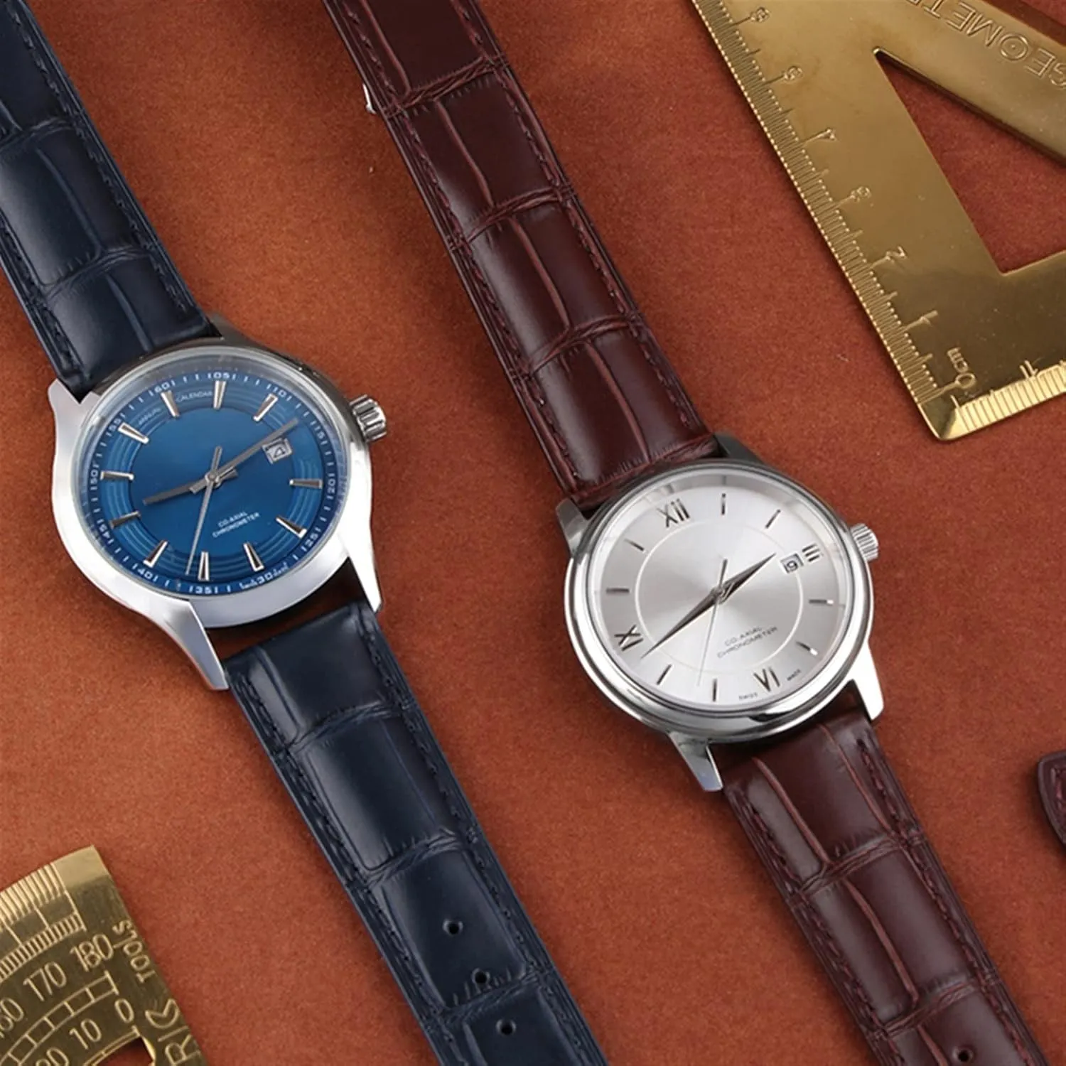 Seamaster Genuine never Leather Bracelet Deployment Buckle Tool Replacement Watch Accessories Parts Luxury Watch Band For Omega Strap 