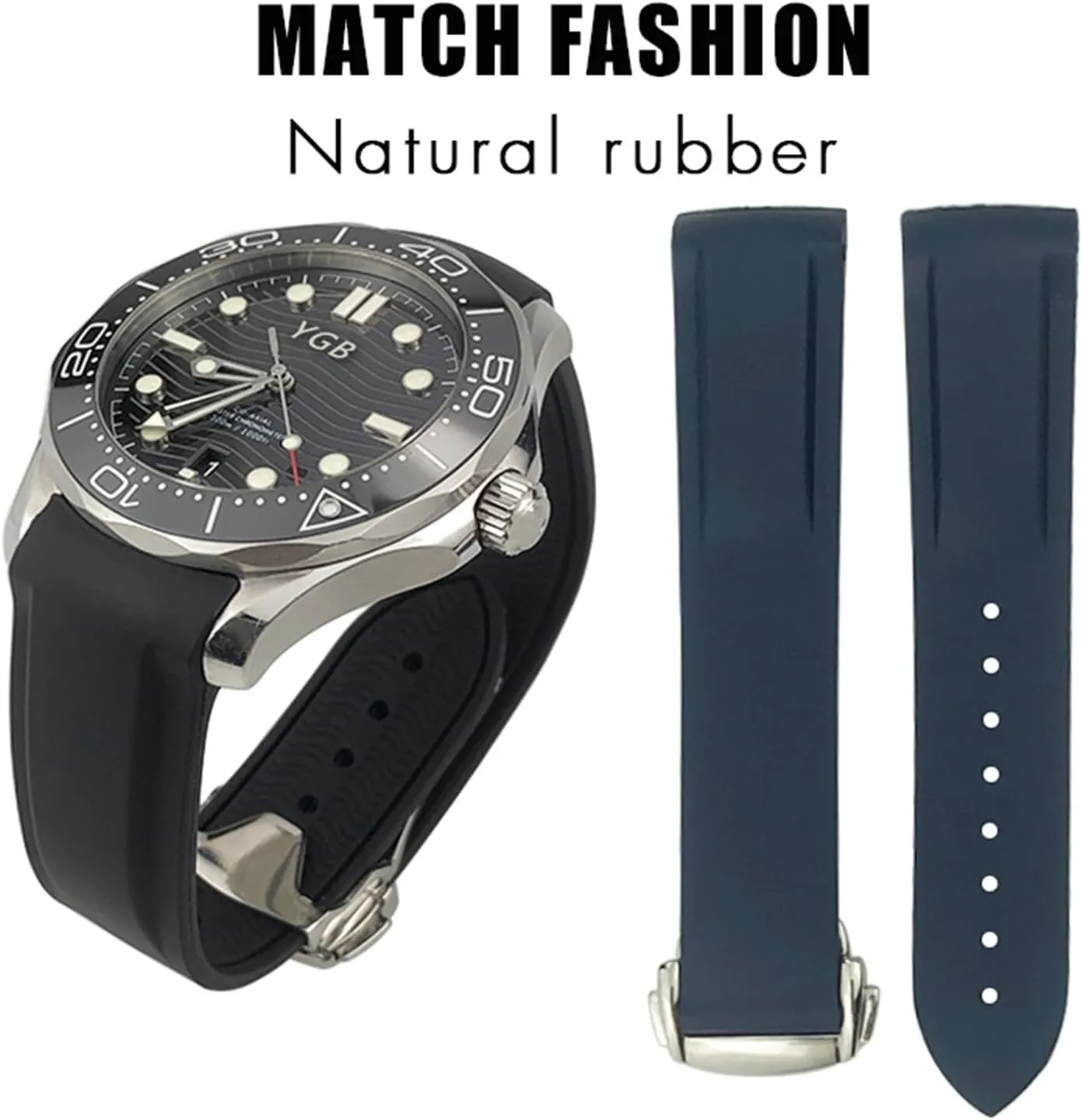 Seamaster GMT Diver 300 Speedmaster Hamilton 19mm 20mm recall fungus block 21mm 22mm Watch Strap Rubber Silicone Watchband For Omega 