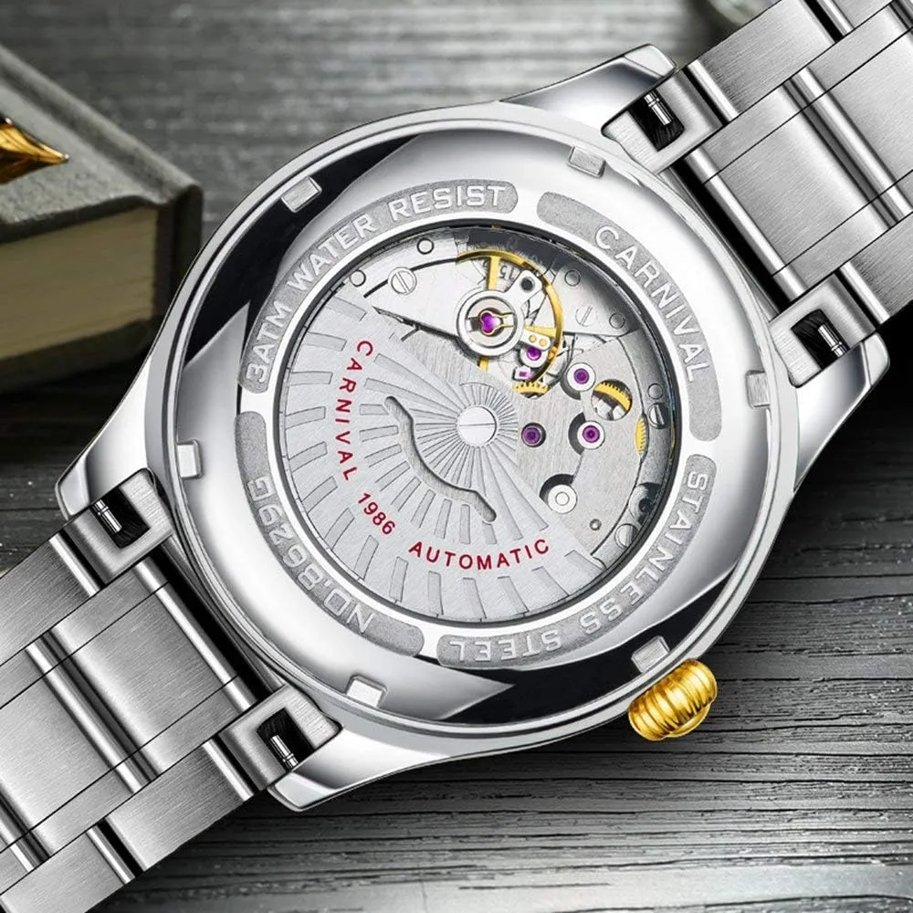 Set of 2 MASTOP Swiss Brand starling beg ambient Couple Watches Men Women Crystal Bezel Inlay Waterproof Automatic Mechanical Watch 