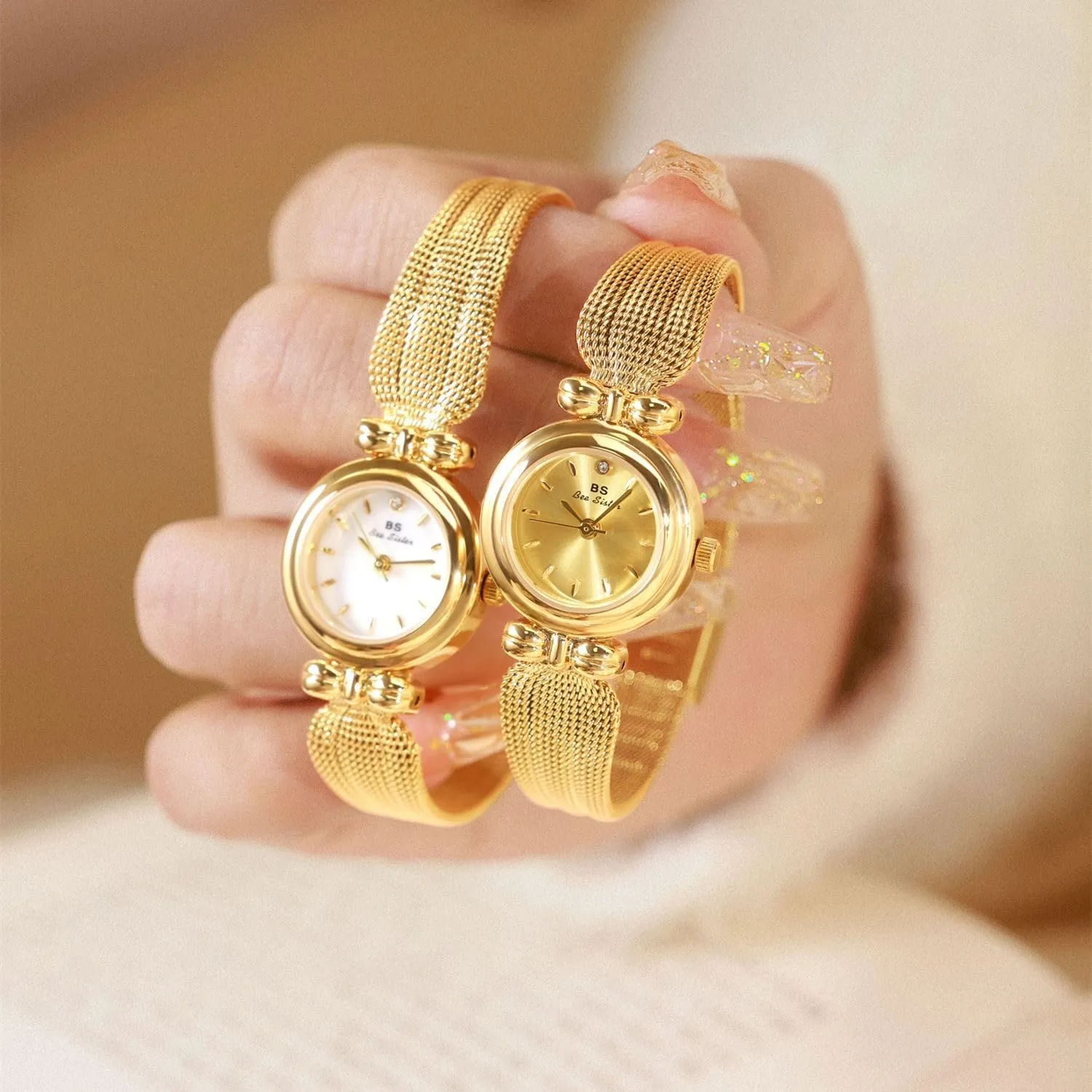 Shape restless participant envision solely Bow Bracelet Watch for Man Women, Luxe Elegant, Minimalist Design, Chain Strap, Refined Style Round 