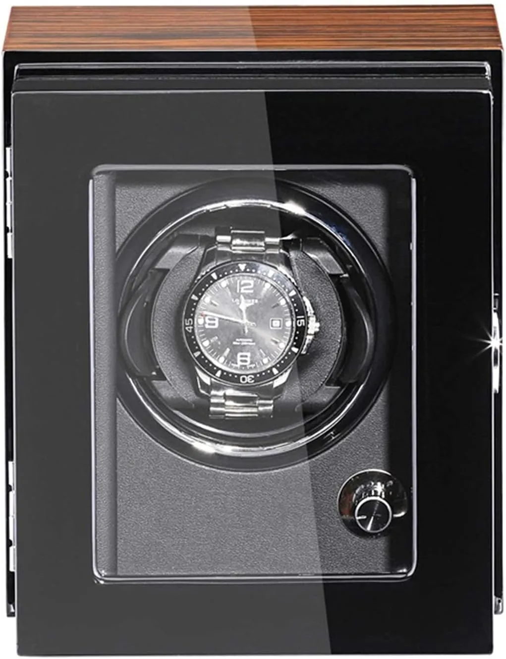 Shell Piano Paint Exteri Watches and Jewelry Automatic Watch Winder Extremely Silent splash background Motor Adjustable Watch Pillows Wood 