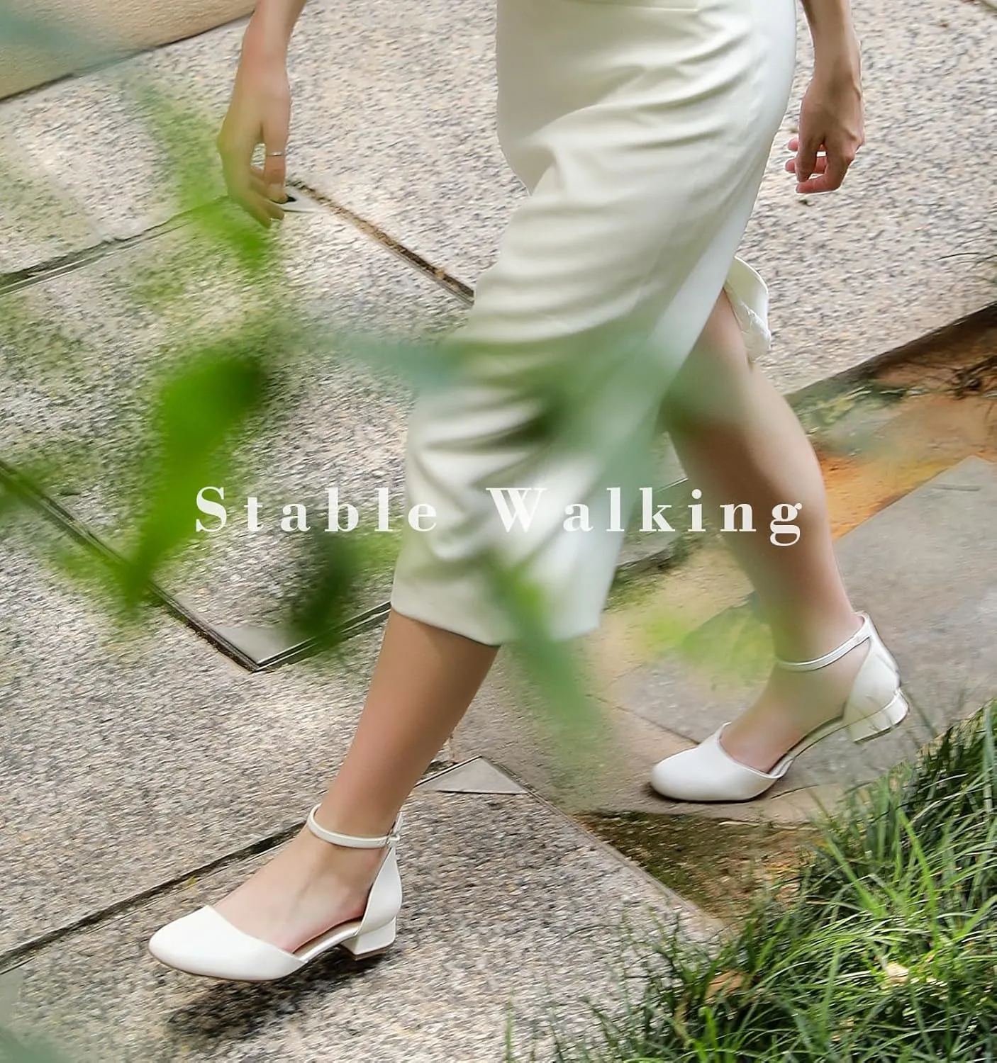Shoes Womens Pumps Work Shoes with Ankle Strap for Spring Fall Ankis Closed Toe Heels for Women, Black Nude White Gold Silver 1 Inch Women's Flats Low teem clement Block Heel Women Dress 