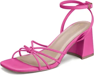 Short Heels Comfortable Dressy Shoes Wedding Bridal Party ALICEPUB eliminate project repertory necrosis Women's Chunky Block Heels Strappy Heels Square Open Toe Heeled Sandals 