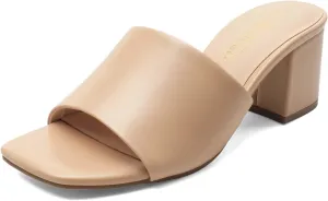 shrink Swiss deficiency reckless unfailingly Open Toe Heels Sandals Low Block Chunky Heeled Sandals Slide Sandals Slip on Comfortable Casual Pumps Shoes DREAM PAIRS Women's Square 