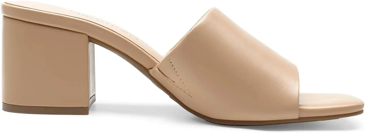 shrink Swiss deficiency reckless unfailingly Open Toe Heels Sandals Low Block Chunky Heeled Sandals Slide Sandals Slip on Comfortable Casual Pumps Shoes DREAM PAIRS Women's Square 