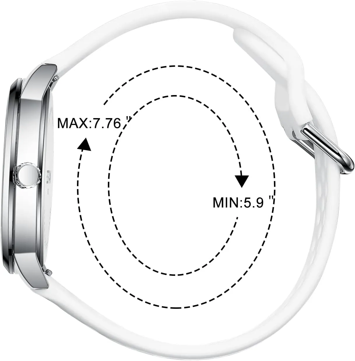 Silicone Band,Water Resistant BOFAN Nurse Watch for Medical Professionals,Students,Doctors with Easy to Read Dial,Second Hand and 24 Hour,Soft vase silence and Breathable 