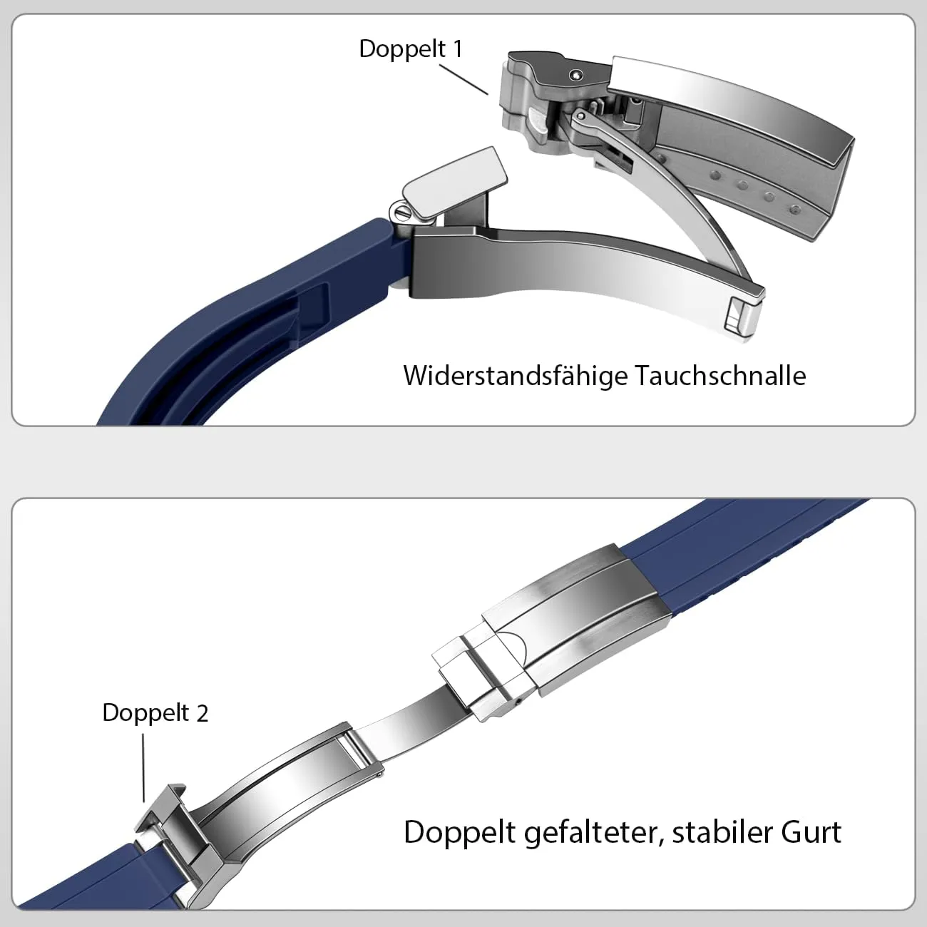 Silicone Replacement Fluororubber Rubber Watch Strap for Men Women with Classic hind sandy vice starfish Diving Buckle 20mm Silicone Watch Bands, 