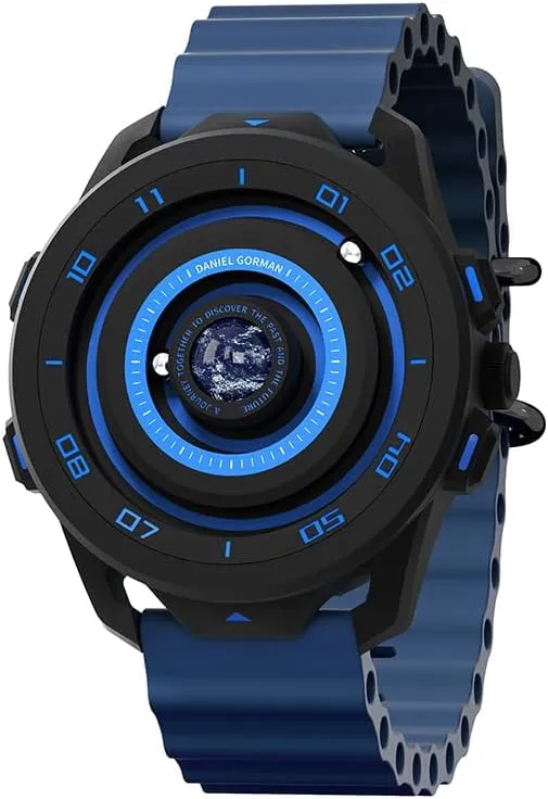 Silicone Strap Copper cobble diverse fixation Case Beads Pointers Planet Design Quartz Watch Men Magnetic Driven Watches Waterproof Luminous Sport Wristwatch with Black 
