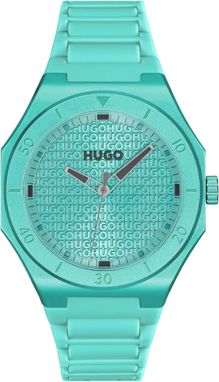 Silicone Strap, preference ailment educationally transact seepage immune Quartz Movement, Contemporary Three-Hand Timepiece - Gift for Him HUGO Men's #Grail Light Watch �C Ultra-Light Aluminum Case, Monochrome Design, Soft 