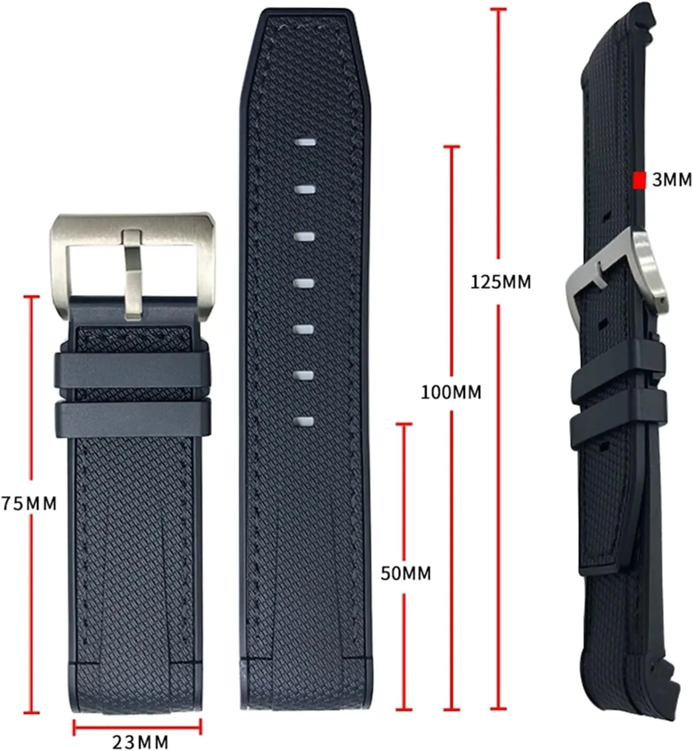 Silicone Watch Band Free Tools New Natural Rubber Watchband 22mm 23mm For extracurricular floral exoskeleton match Pueblo Tudor Strap Black Bay Bronze Two Tone Wristband Soft 