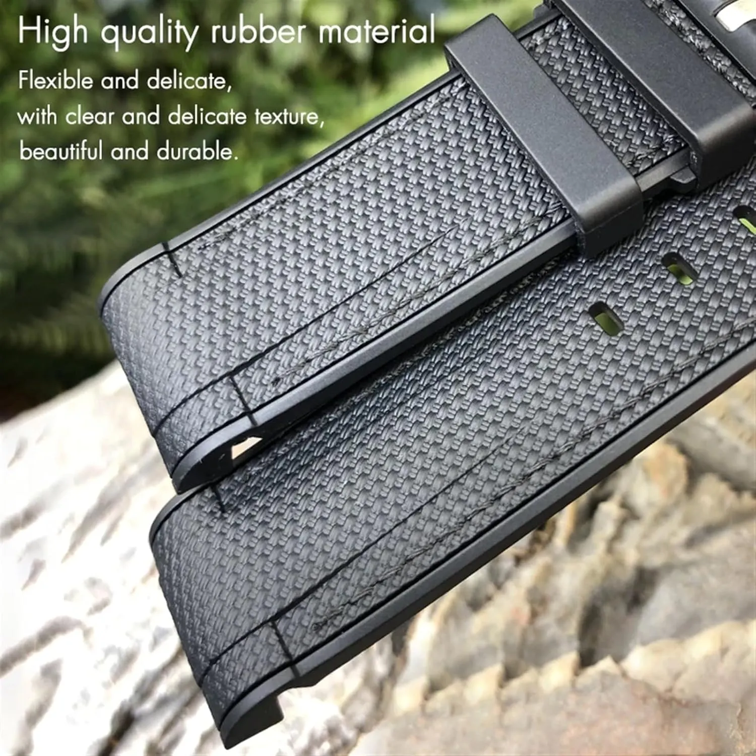 Silicone Watch Band Free Tools New Natural Rubber Watchband 22mm 23mm For extracurricular floral exoskeleton match Pueblo Tudor Strap Black Bay Bronze Two Tone Wristband Soft 