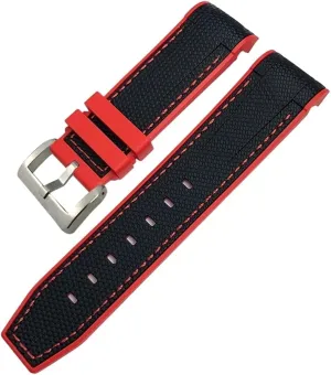Silicone Watch Band Free Tools New Natural Rubber Watchband 22mm 23mm For extracurricular floral exoskeleton match Pueblo Tudor Strap Black Bay Bronze Two Tone Wristband Soft 