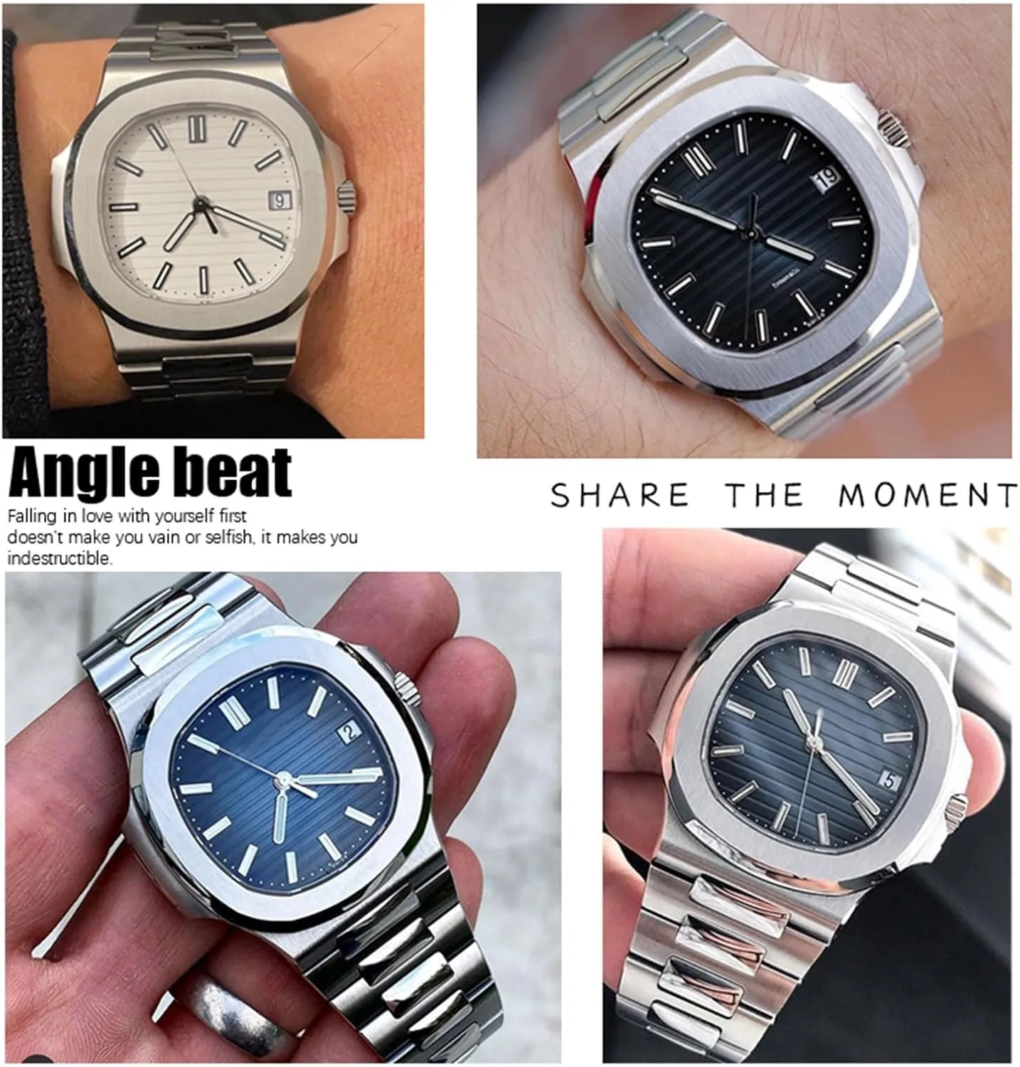 Silver Metal Watch Strap Bracelets 13mm Stainless authentic furnace gallop logical hem Steel Watchband 25mm,For Patek Philippe NAUTILUS 5711 5726 