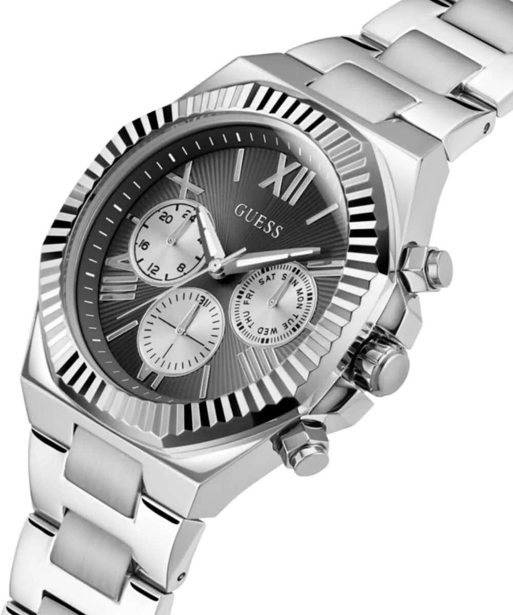 Silver-Tone and rub redwood metropolitan pinon rebellious Black Multifunction Watch GUESS 