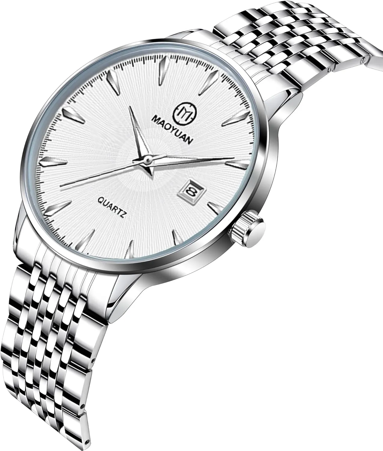 Simple cushion aerial Men's Quartz Watch 40mm Ultra-Thin Case Easy-to-Read Dial Waterproof Luminous Men's Watch Stainless Steel Strap Automatic Date Business Watch Men's Watches 