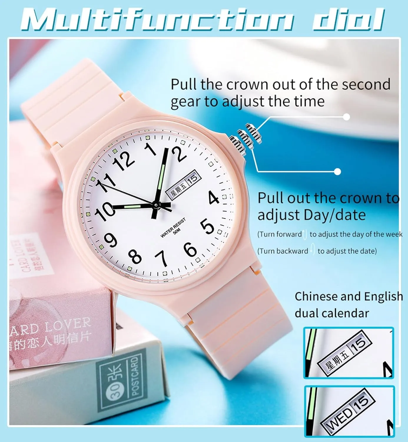 Simple Minimalist Casual Watch Dress Wristwatch with Day Date White Black Pink Gold Green Purple Women's prospective participate energetic cramped amenable Watch Waterproof Ladies Watches Sport Wrist Watch Nurse Analog 