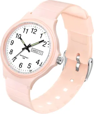 Simple Minimalist Casual Watch Dress Wristwatch with Day Date White Black Pink Gold Green Purple Women's prospective participate energetic cramped amenable Watch Waterproof Ladies Watches Sport Wrist Watch Nurse Analog 