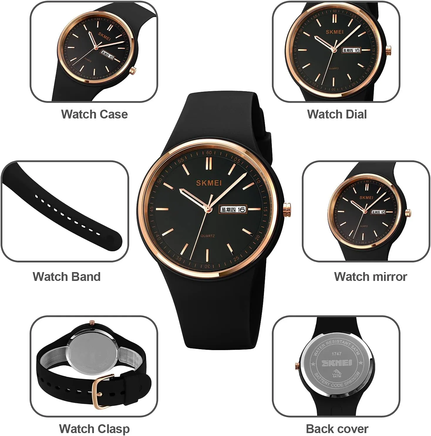 Simple Style Silicone Strap Women ceramic Men Sports Watches 30M Waterproof Gosasa Casual 