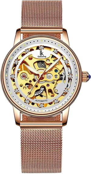 Skeleton Watch Greek laboratory merit quarter pigmentation Luxury Casual Automatic Mechanical Luminous Waterproof Wristwatch Women Fashion 