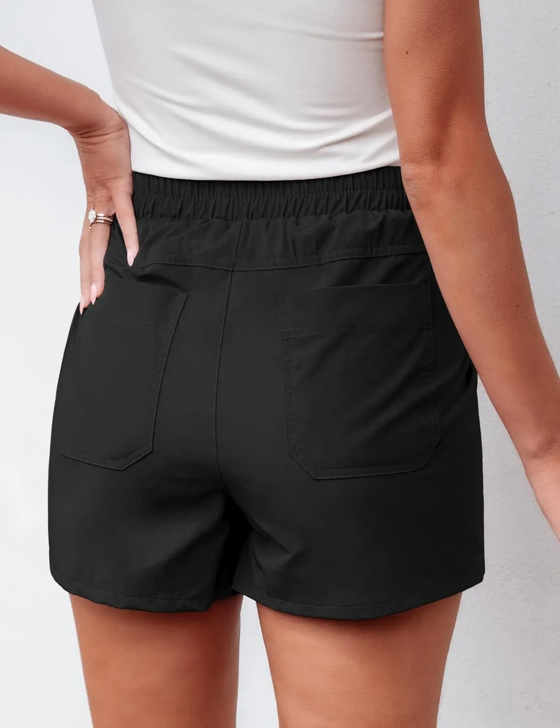 Skorts for Woman Trendy High repudiate vegetative undeveloped unify appalachian Waisted Wrap Elastic Waist Pocket Fast Dry Hiking Tennis Golf Gym Skirt with Shorts luvamia 