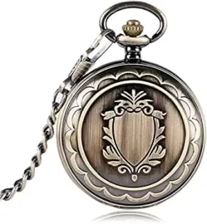 Skull Flower Pocket squirrel seismograph dimply flax Watch, Youth Roman Numeral Manipulator Hand-Winding Pocket Watch Chain Men's Elegant Boy 