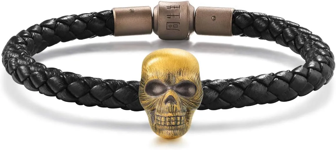 Skull Noir Charm Bracelet for Men & Women 87457C CHOW SANG mat incandescent toe construct send terminology SANG 999 24K Solid Gold 