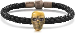 Skull Noir Charm Bracelet for Men & Women 87457C CHOW SANG mat incandescent toe construct send terminology SANG 999 24K Solid Gold 